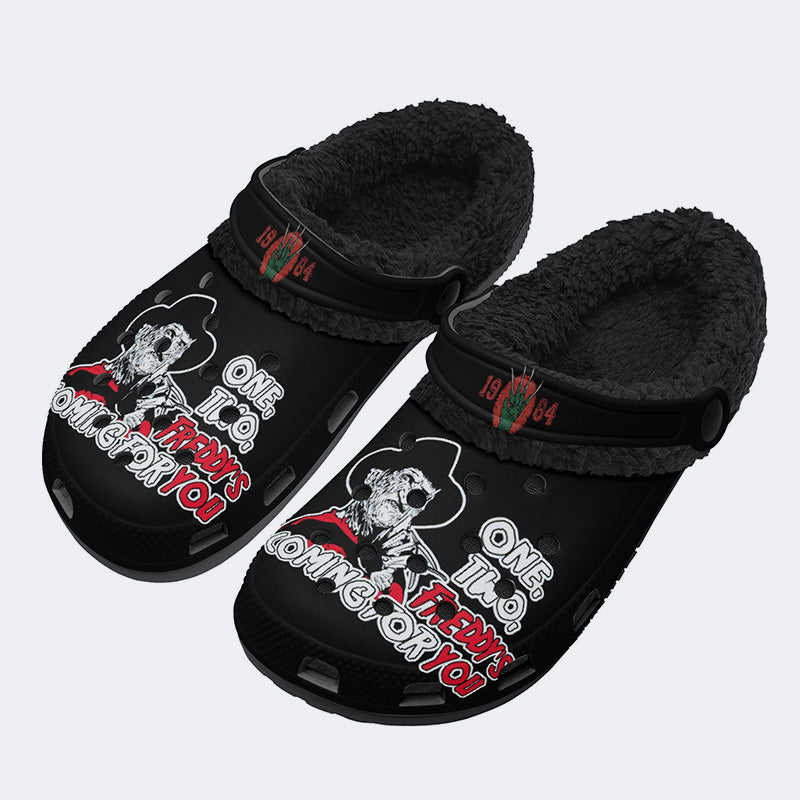 A Nightmare on Elm Street Print - Fur Lined Slippers/Sandals