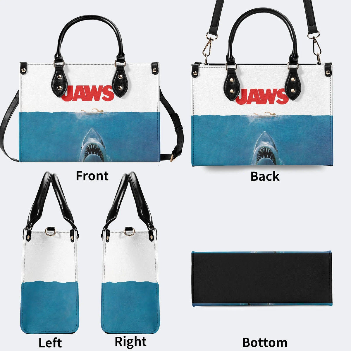 Quint's Shark Fishing Jaws Retro - Leather Handbag