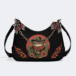 Cowboy Frog Print - Leather Crossbody Bag