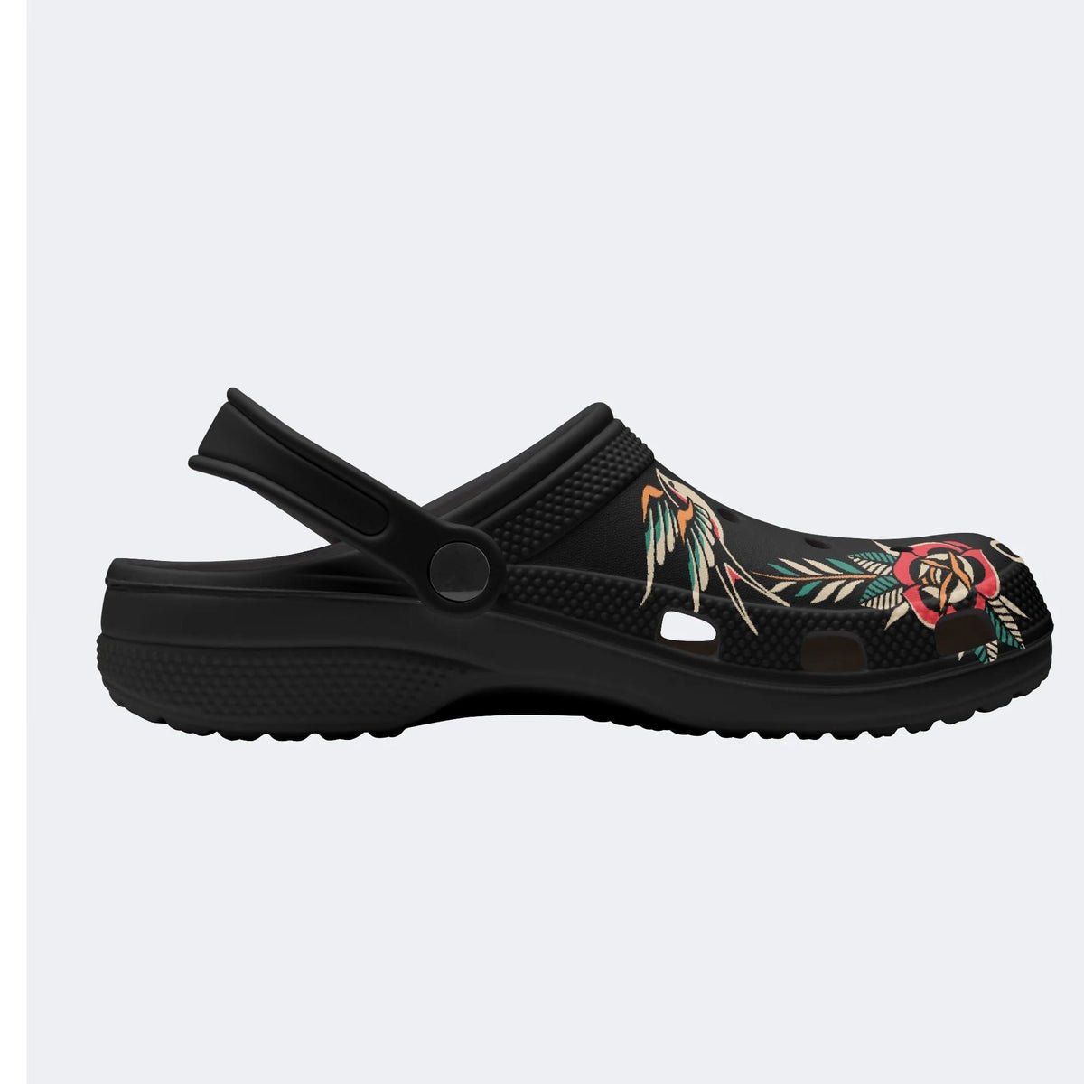 Retro Panther And Bird Print - Slippers/Sandals