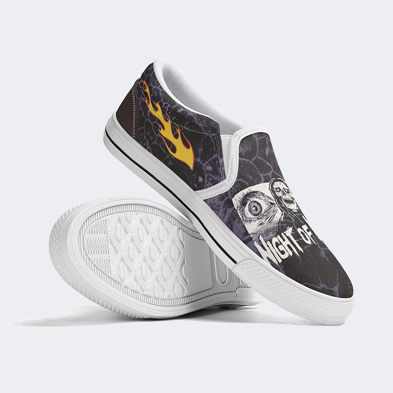 Unisex Night Of Horror Print - Slip On Shoes