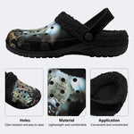 City of the Living Dead Print - Fur Lined Slippers/Sandals