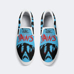 Blue Shark Vintage Print - Slip On Shoes