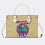Horror Movies Print - Leather Handbag