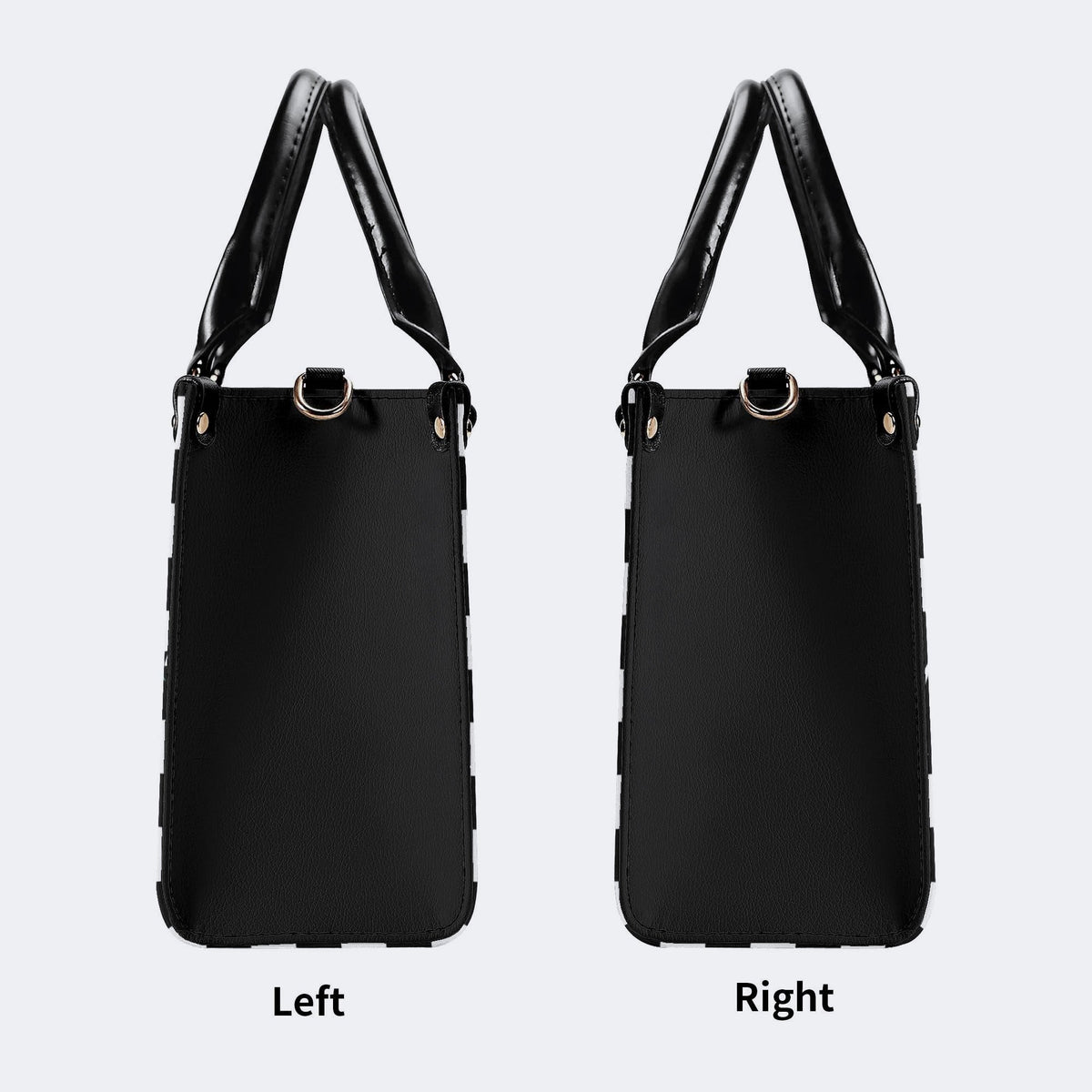 Gothic Pattern Patchwork Print - Leather Handbag