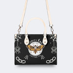 Classic Death Moth Print - Leather Handbag