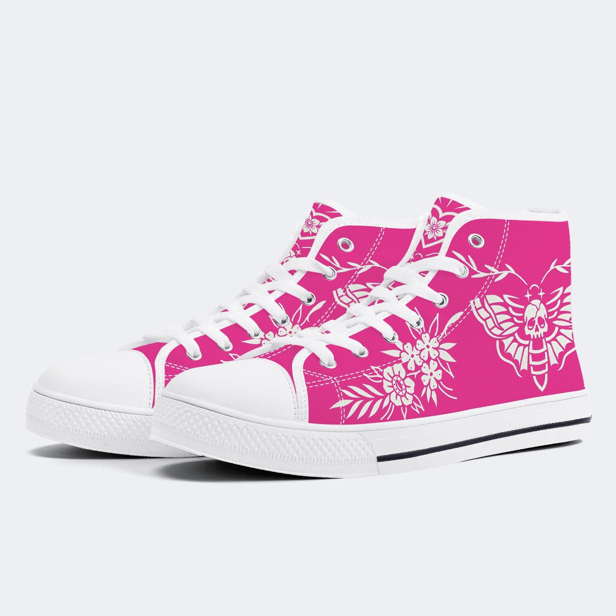 Classic Death Moth Vintage Print - High Top Canvas