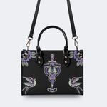 Unisex Tiger Print - Leather Handbag