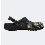 Retro Dark Mushroom Eyes Halloween Print - Slippers/Sandals