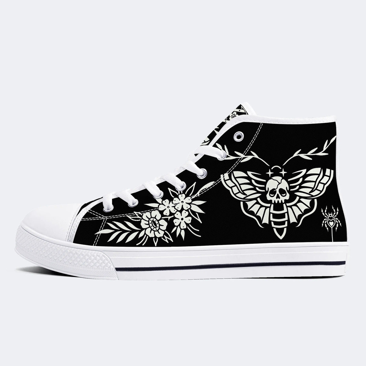 Classic Death Moth Vintage Print - High Top Canvas