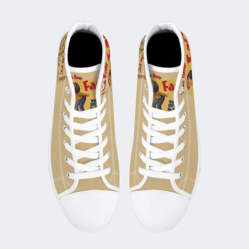 Unisex Vintage I Can Never Fart Art Print - High Top Canvas