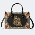 Skeleton Hand And Snake - Leather Handbag