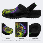 Unisex More Brains Print - Fur Lined Slippers/Sandals