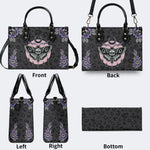 Death Moth Vintage Print - Leather Handbag