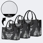 Classic Death Moth Vintage Print - Leather Handbag