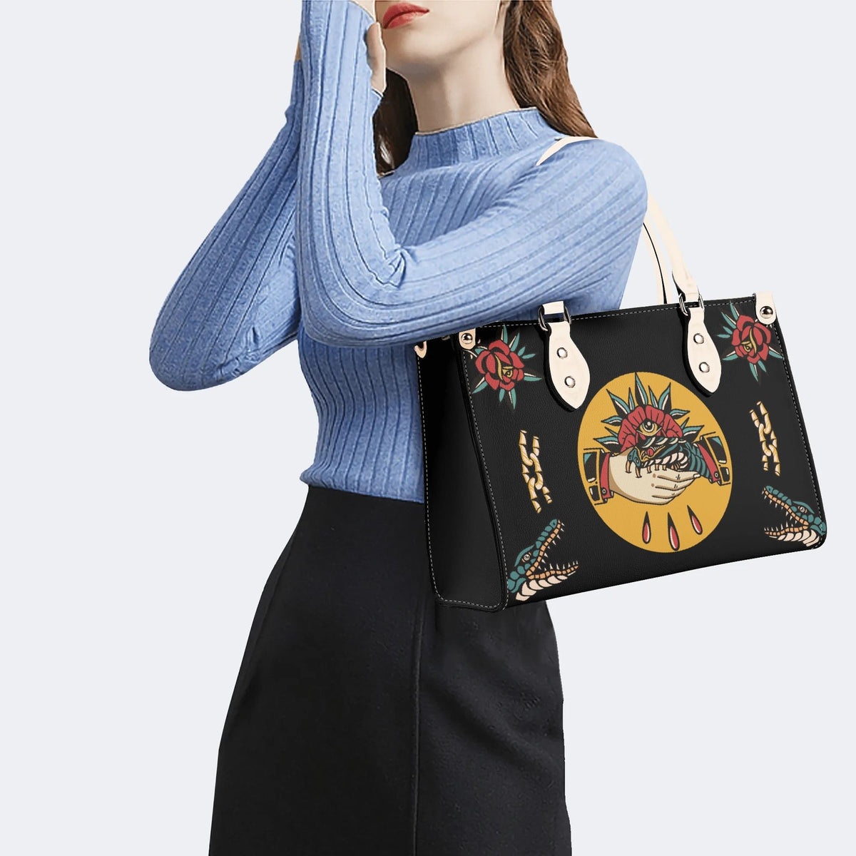 Trust No One Snake - Leather Handbag