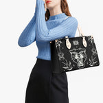 Unisex Tiger Print - Leather Handbag