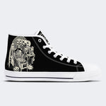 Unisex Horror Skull Print - High Top Canvas