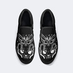 Unisex Death Moth&Skull Print - Slip On Shoes