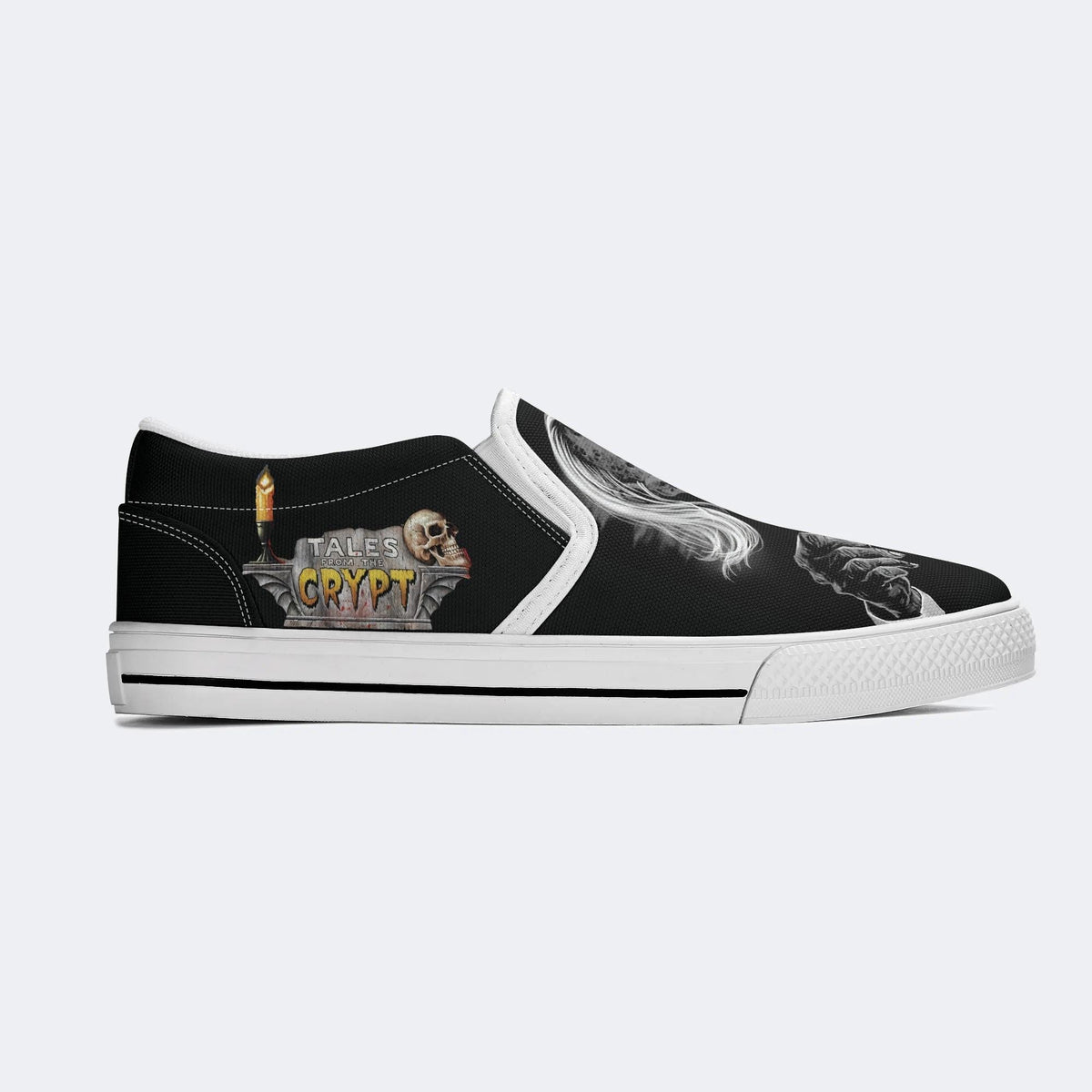 Unisex Tales Crypt Zombie Art Print - Slip On Shoes