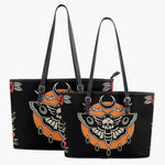Death Moth Vintage Print - Leather Shoulder Bag
