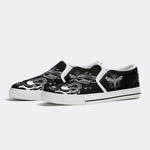 Unisex Death Moth&Skull Print - Slip On Shoes