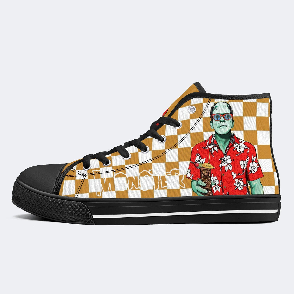 Unisex Monster Print - High Top Canvas