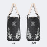 Classic Death Moth Vintage Print - Leather Handbag