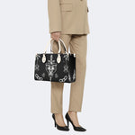 Unisex Tiger Print - Leather Handbag