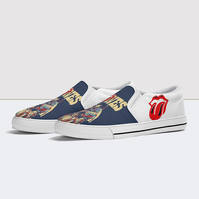 Stone Print Slip On Shoes