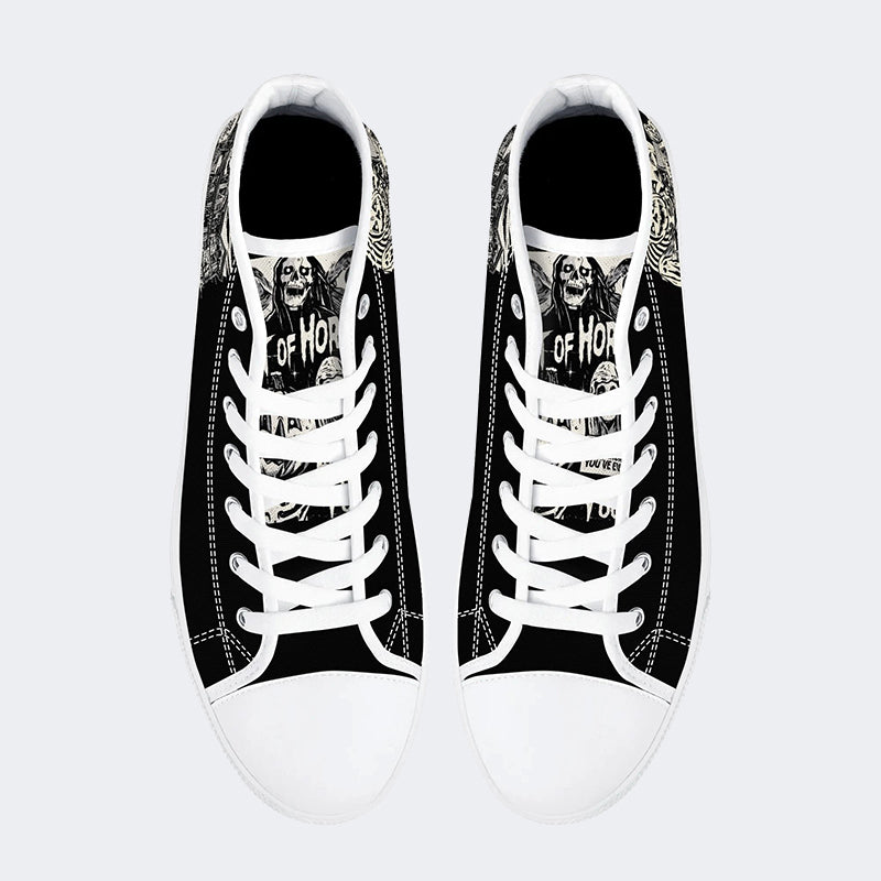 Unisex Halloween Horror Print - High Top Canvas