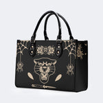 Unisex Tiger Print - Leather Handbag