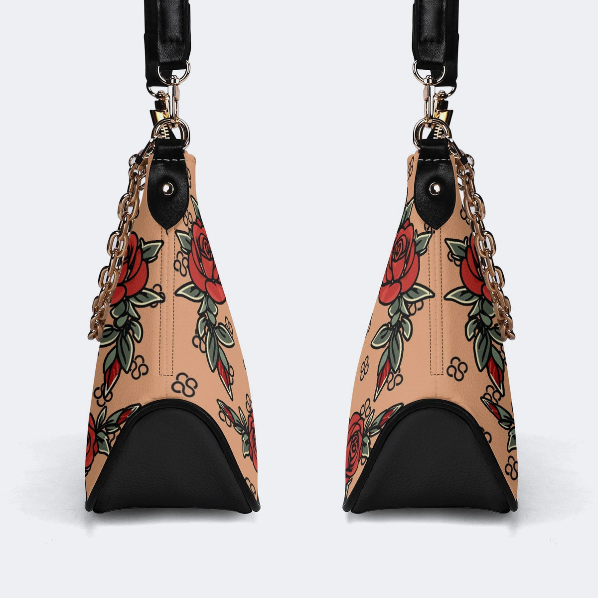 Vintage Death Moth Print - Leather Crossbody Bag