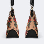 Vintage Death Moth Print - Leather Crossbody Bag