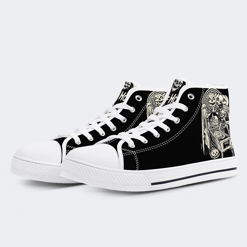 Unisex Halloween Horror Print - High Top Canvas