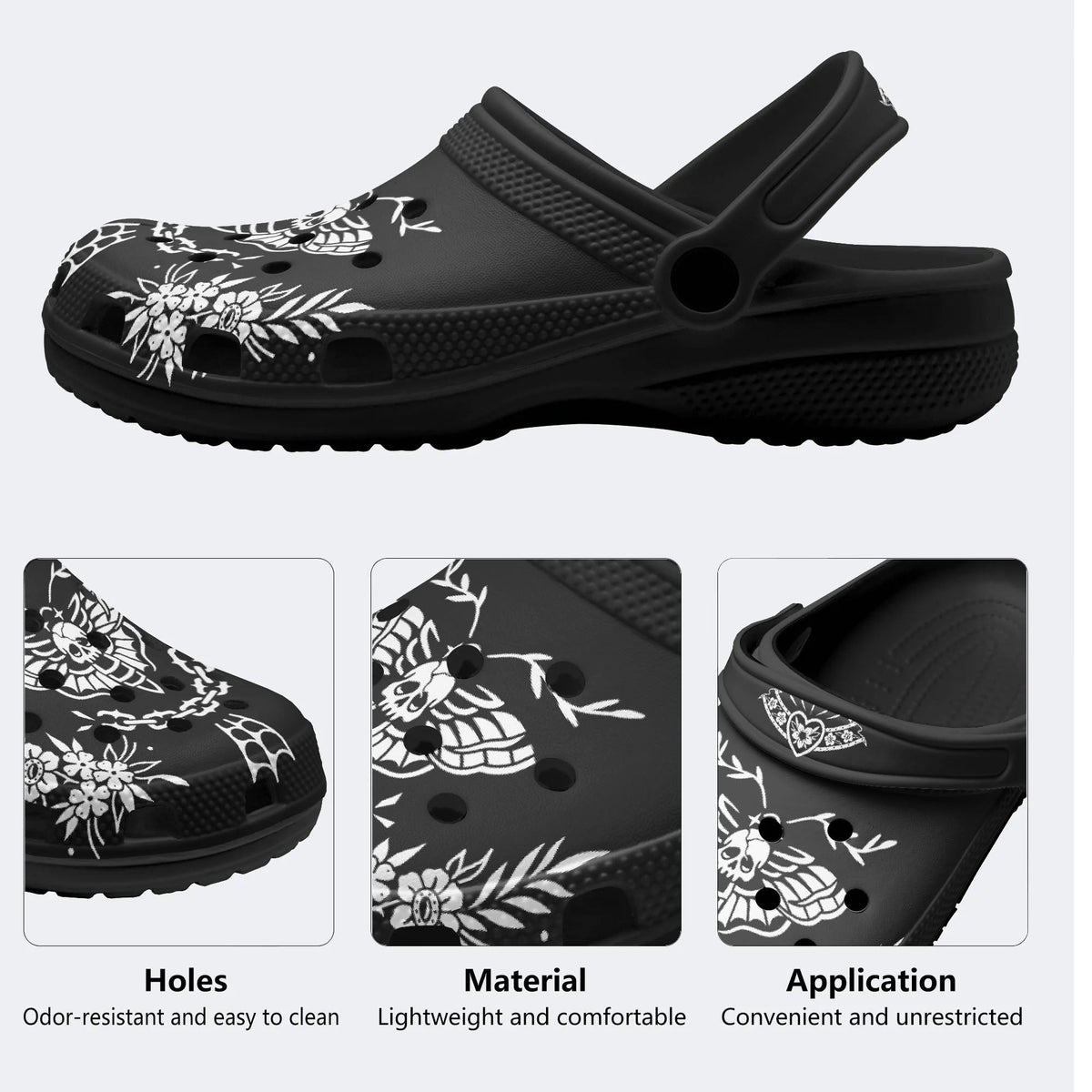 Death Moth Vintage Print - Slippers/Sandals
