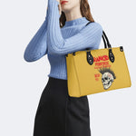 Rancid Skull Print - Leather Handbag