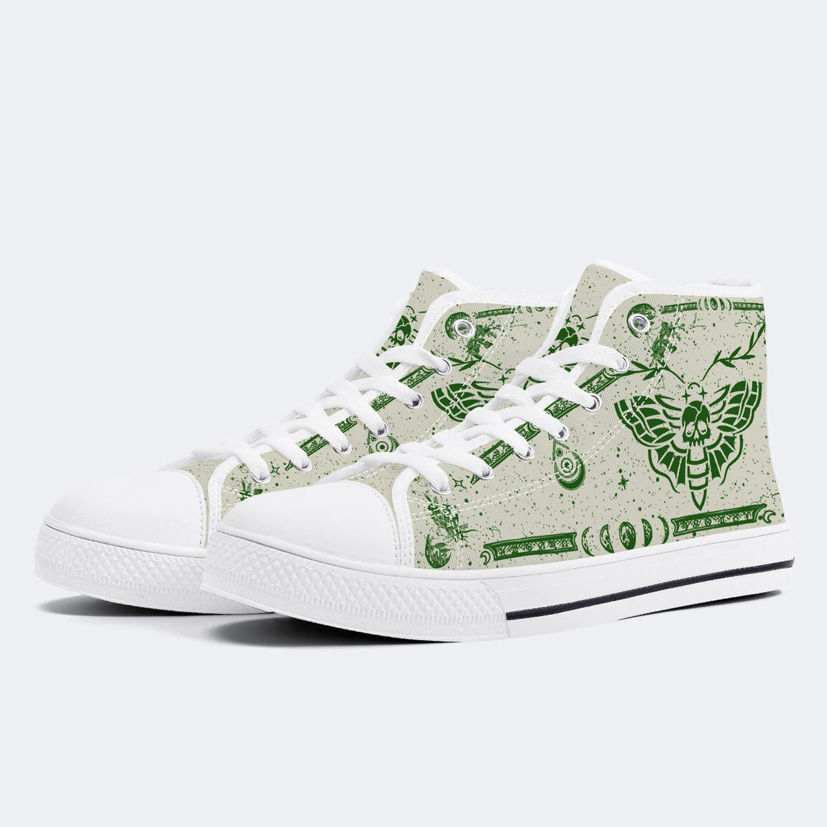 Classic Death Moth Vintage Print - High Top Canvas