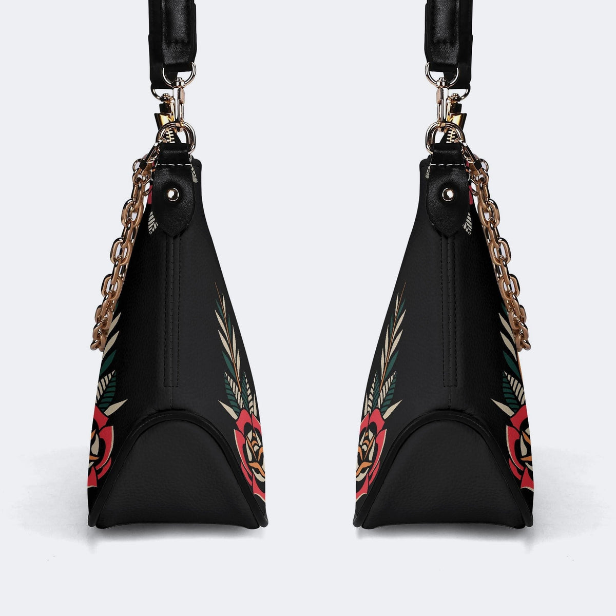 Death Moth Vintage Print - Leather Crossbody Bag