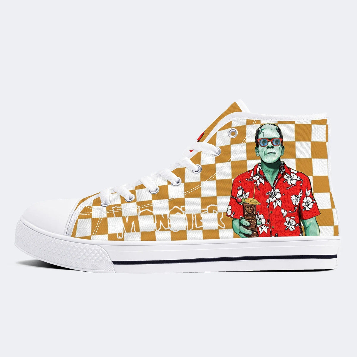 Unisex Monster Print - High Top Canvas