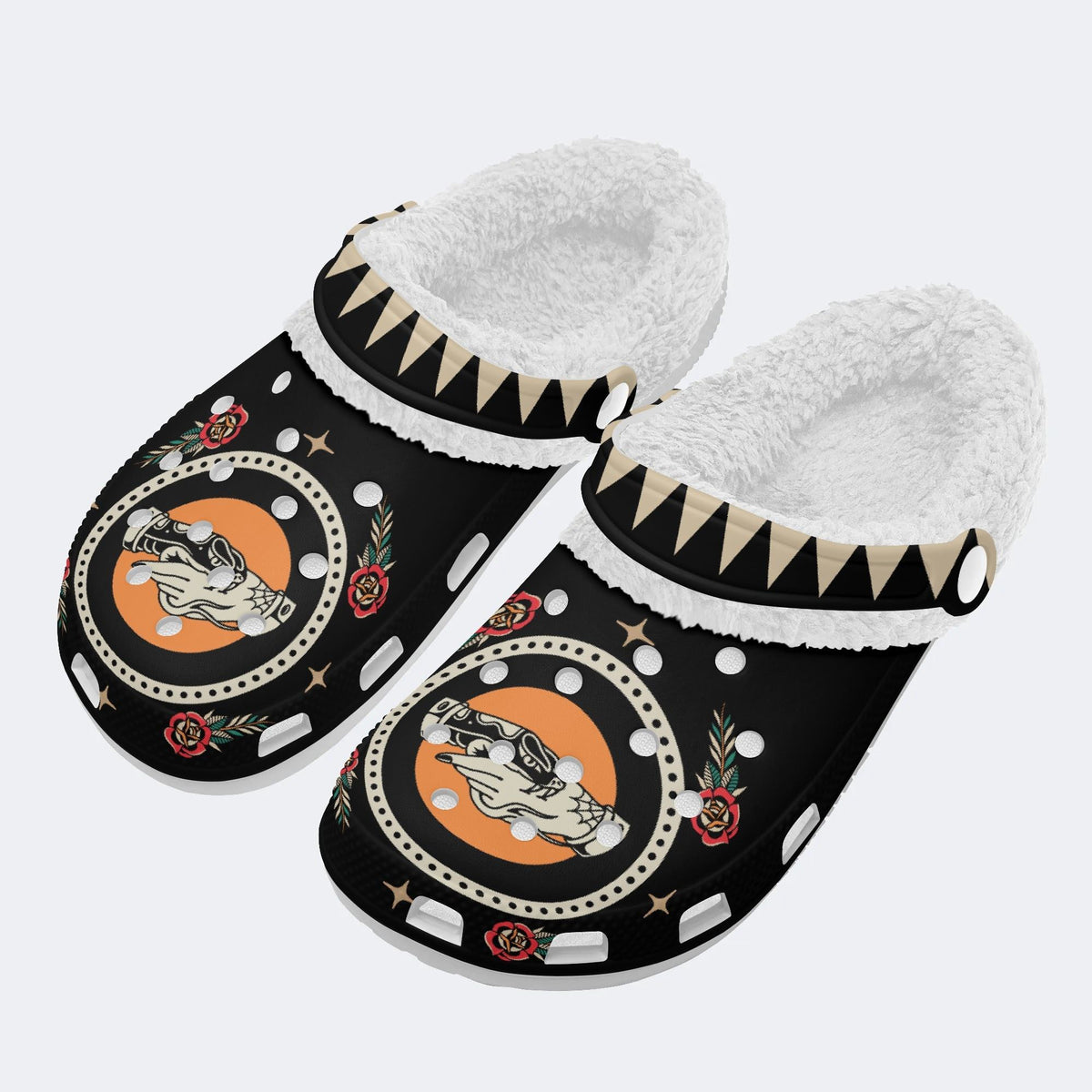 Trust No One Snake Print - Fur Lined Slippers/Sandals