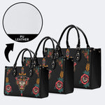 Unisex Tiger Print - Leather Handbag