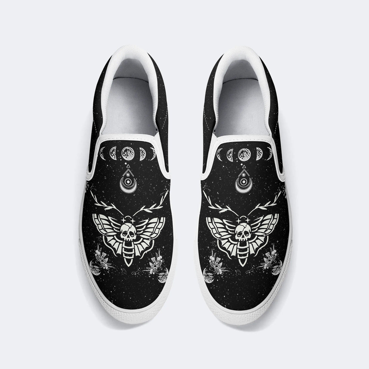 Classic Death Moth Vintage Print - Slip On Shoes