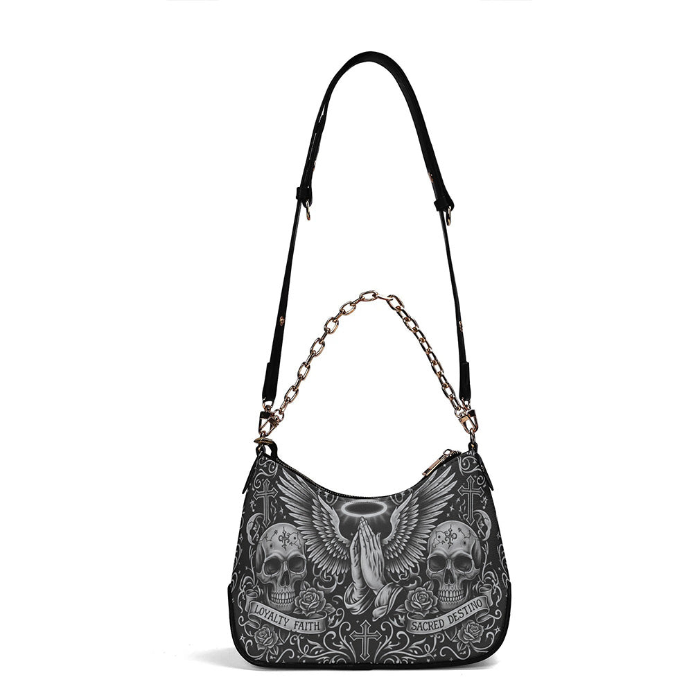 Divinity in Black- Leather Crossbody Bag