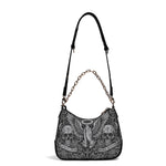 Divinity in Black- Leather Crossbody Bag