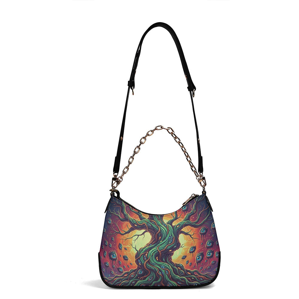 Living Tree of Eyes - Leather Crossbody Bag