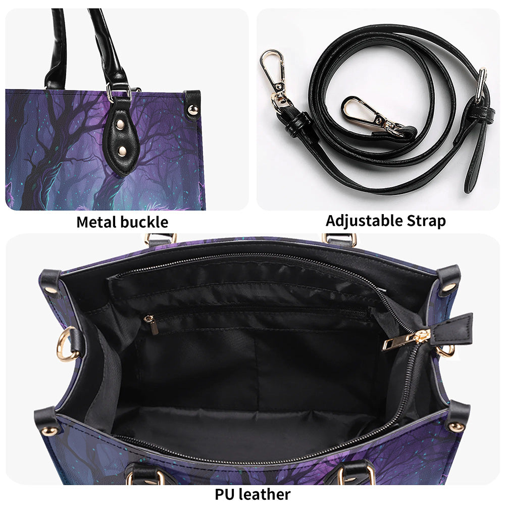 Lunar Howl Twilight - Leather Handbag
