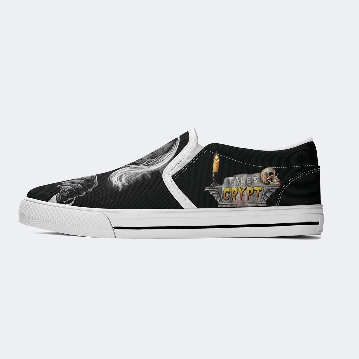 Unisex Tales Crypt Zombie Art Print - Slip On Shoes
