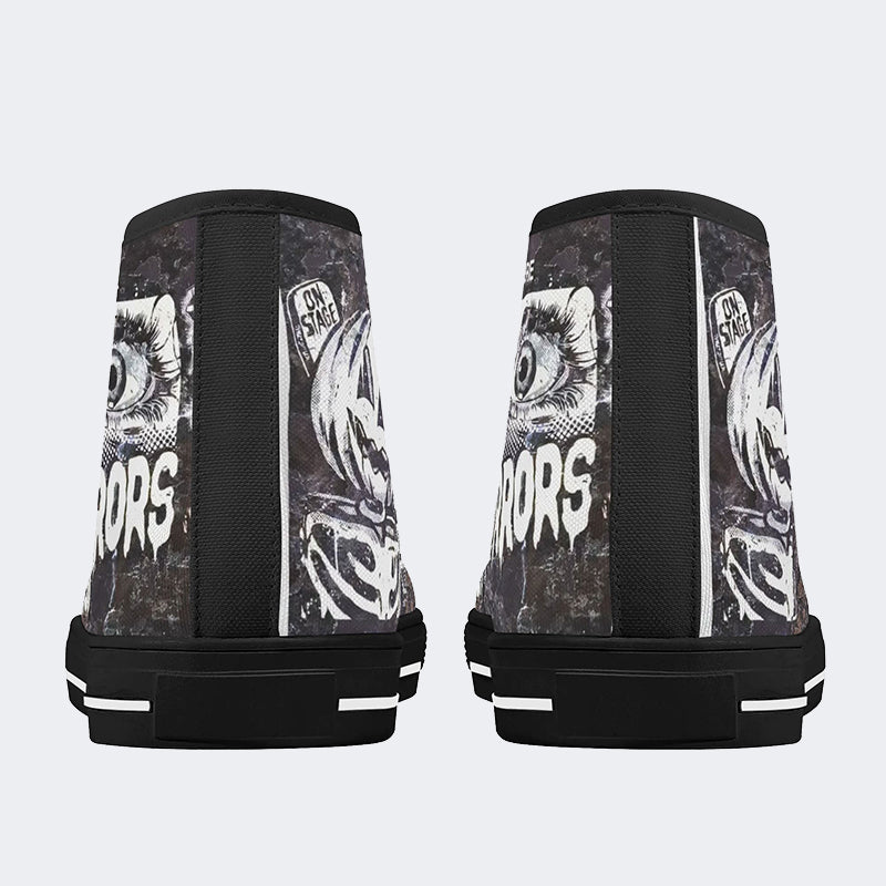 Unisex Night Horror Print - High Top Canvas