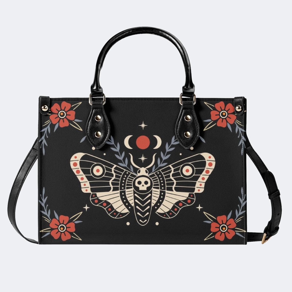 Red Spotted Death Moth - Leather Handbag